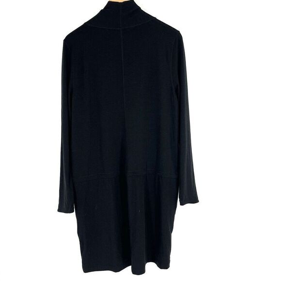 Indygena Dress Size Medium Black Drawstring Tie Waist Casual Pockets V Neck - Picture 7 of 9